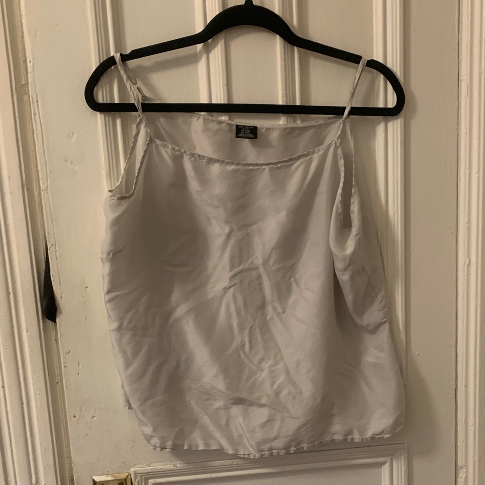 Elegant silk White Women's Top